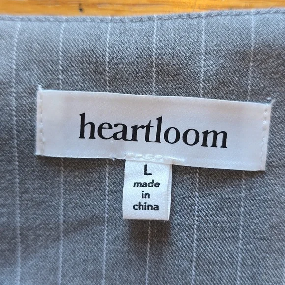 Heartloom, Light Gray Pinstripe Vest, EUC, Women's L - Picture 3 of 13